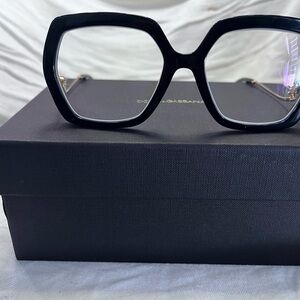 Dolce & Gabbana Black Geometric Glasses